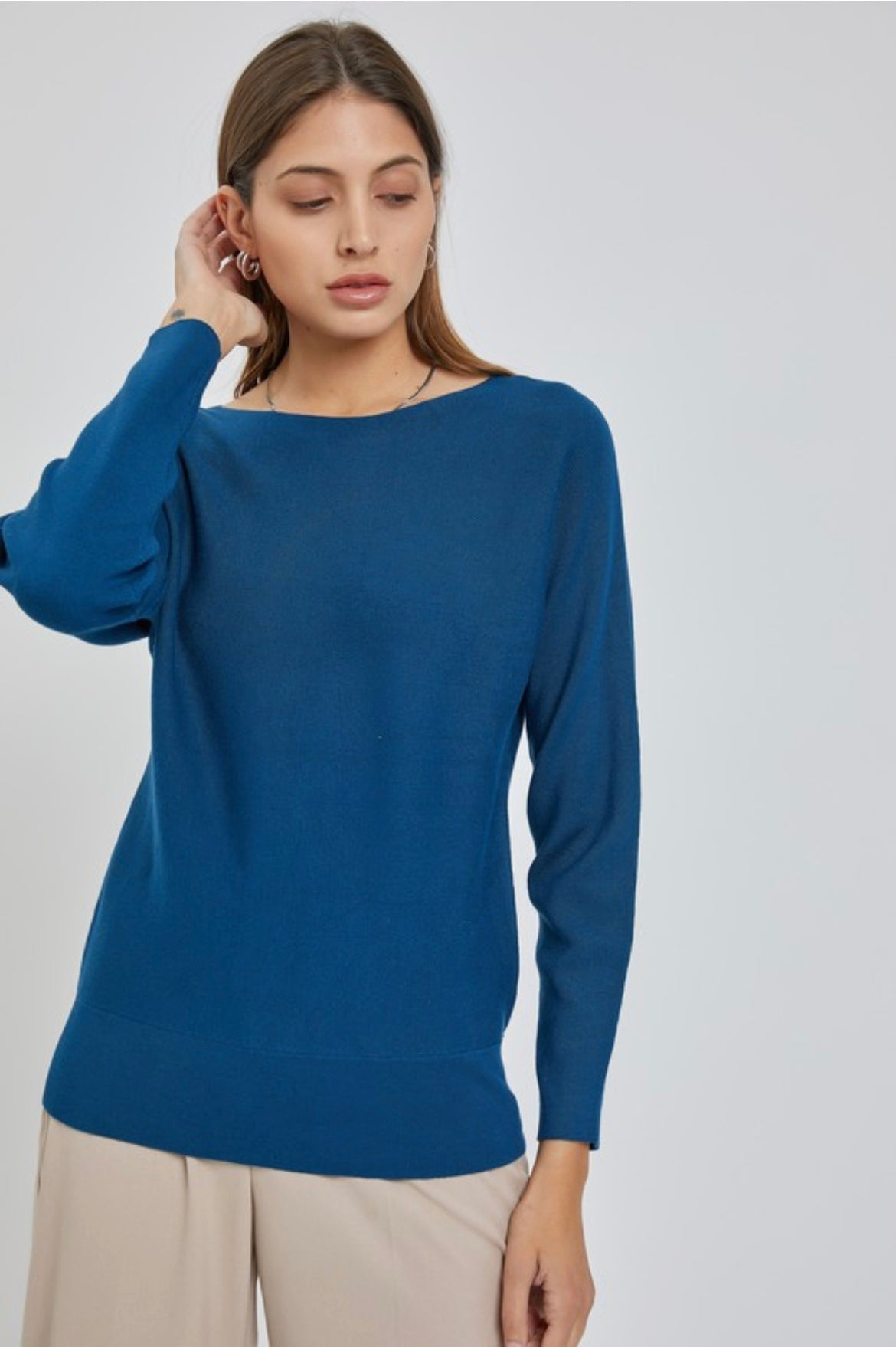 Relaxed Fit Ribbed Sweater