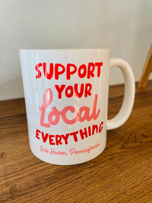 Lock Haven Support Local Mug