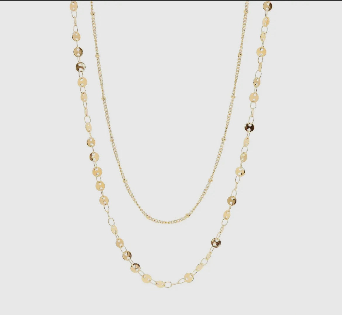 18K Gold Stainless Steel Layered Necklace