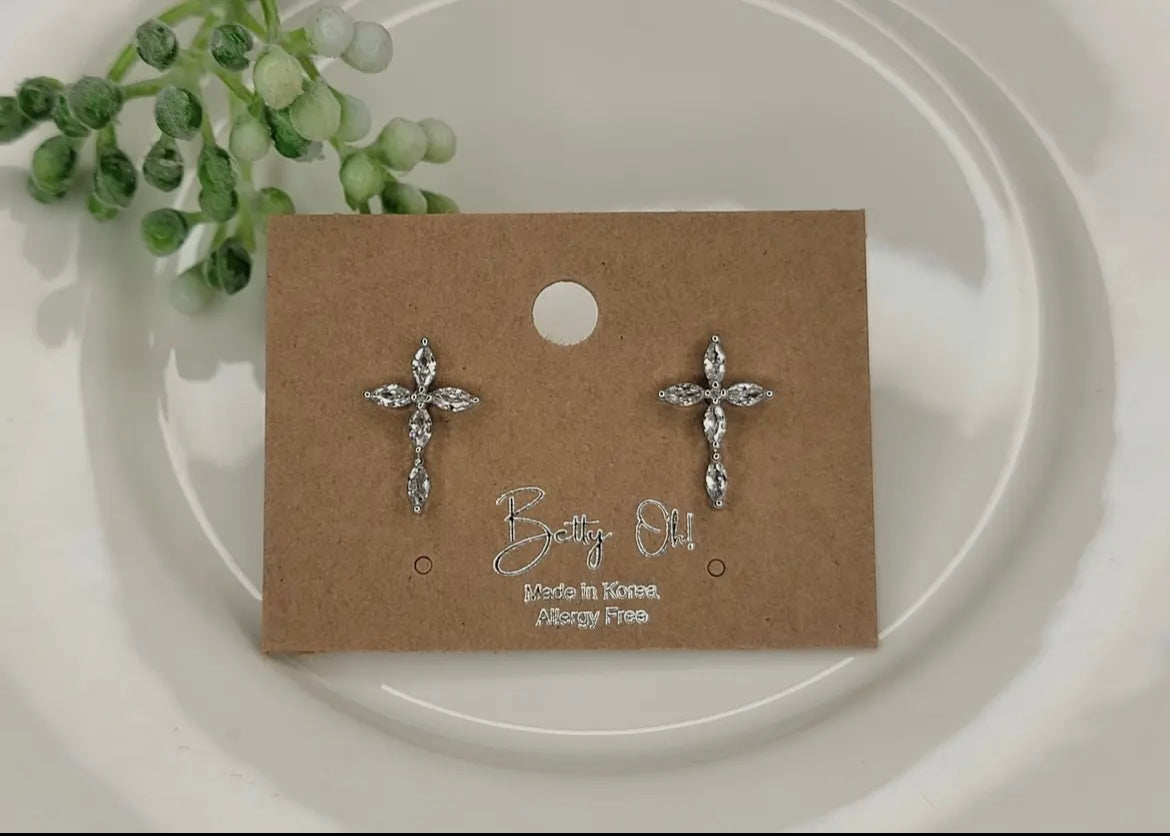 Cross Post Earrings