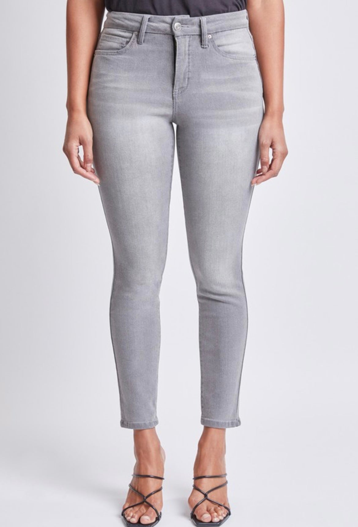 Light Grey Curve Fit Skinny Jeans