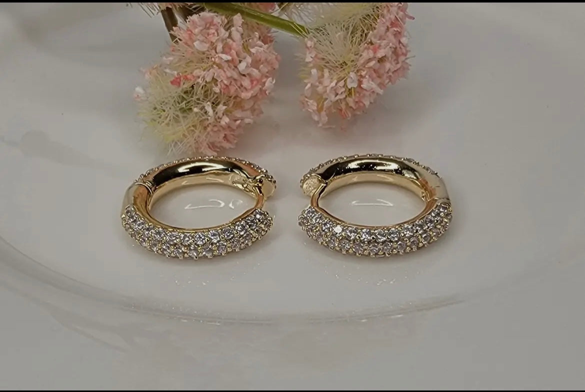 Small Sparkly Clicker Hoops