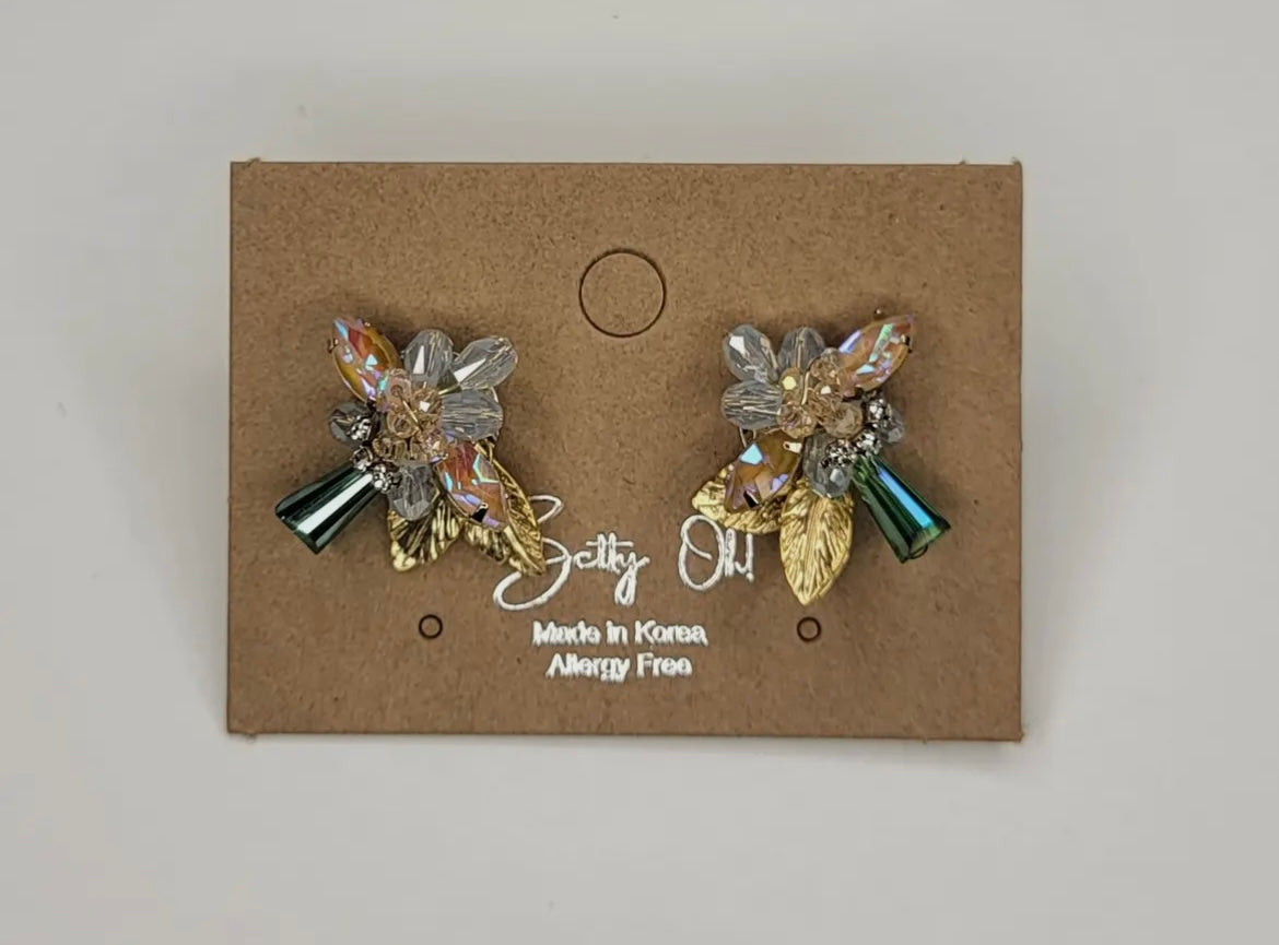 Handmade Floral Post Earrings