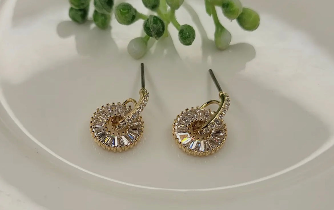 Sparkle Disk Dangle Earring