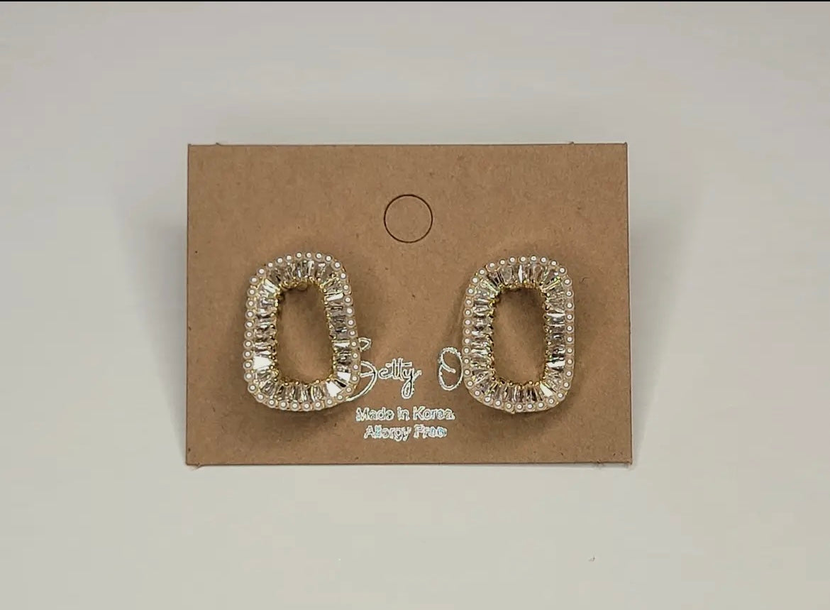 Rectangle Twisted Earrings
