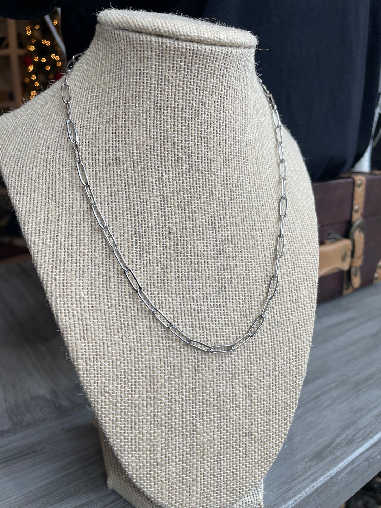 Stainless Steel Paperclip Necklace