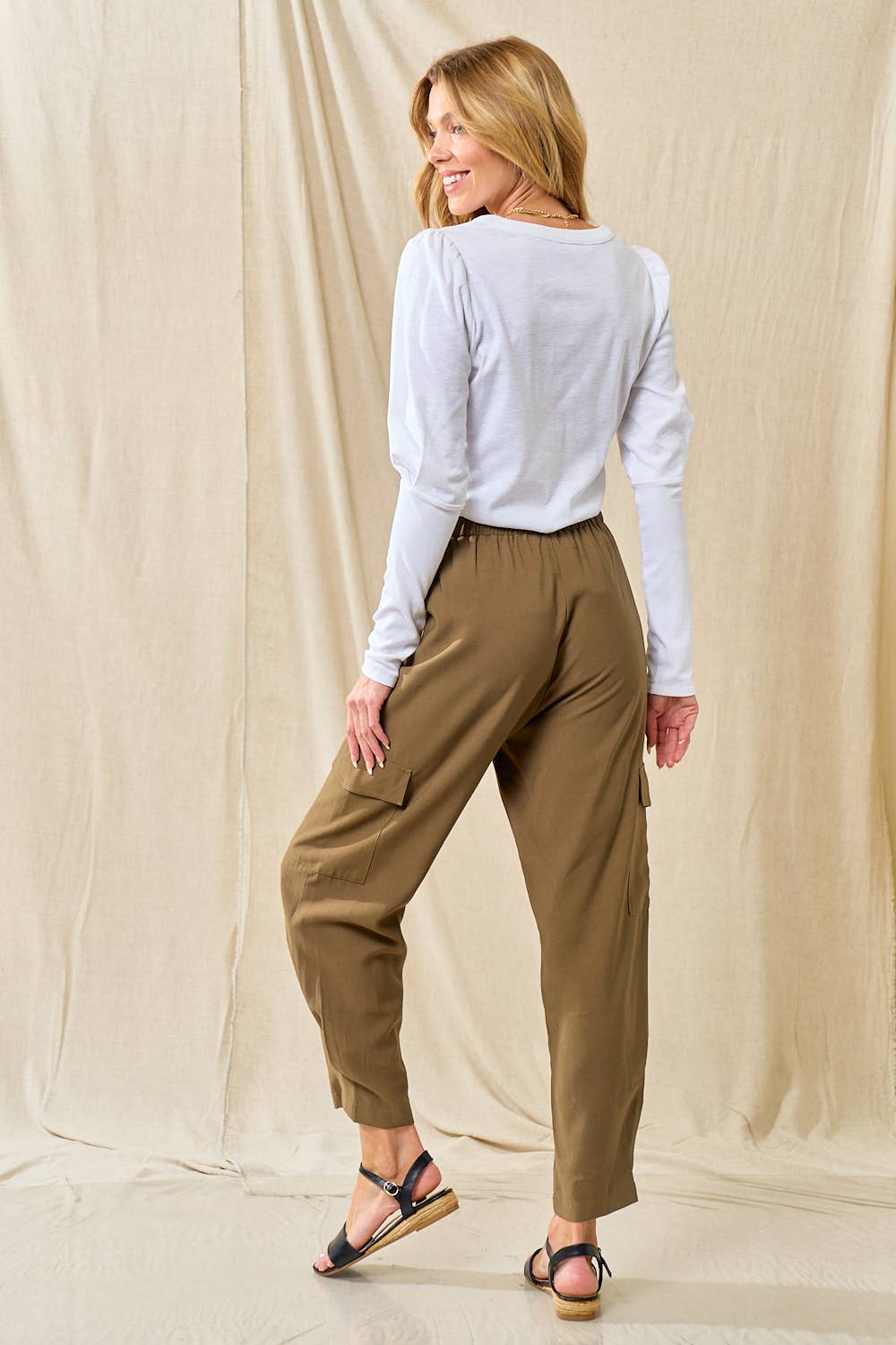 Olive Tapered Pants