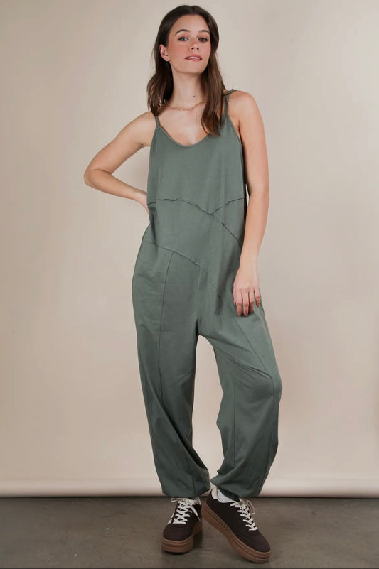 Olive Casual Jumpsuit