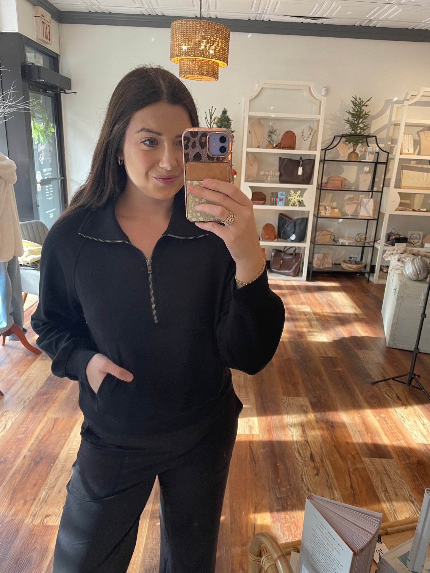 Black Scuba Quarter Zip