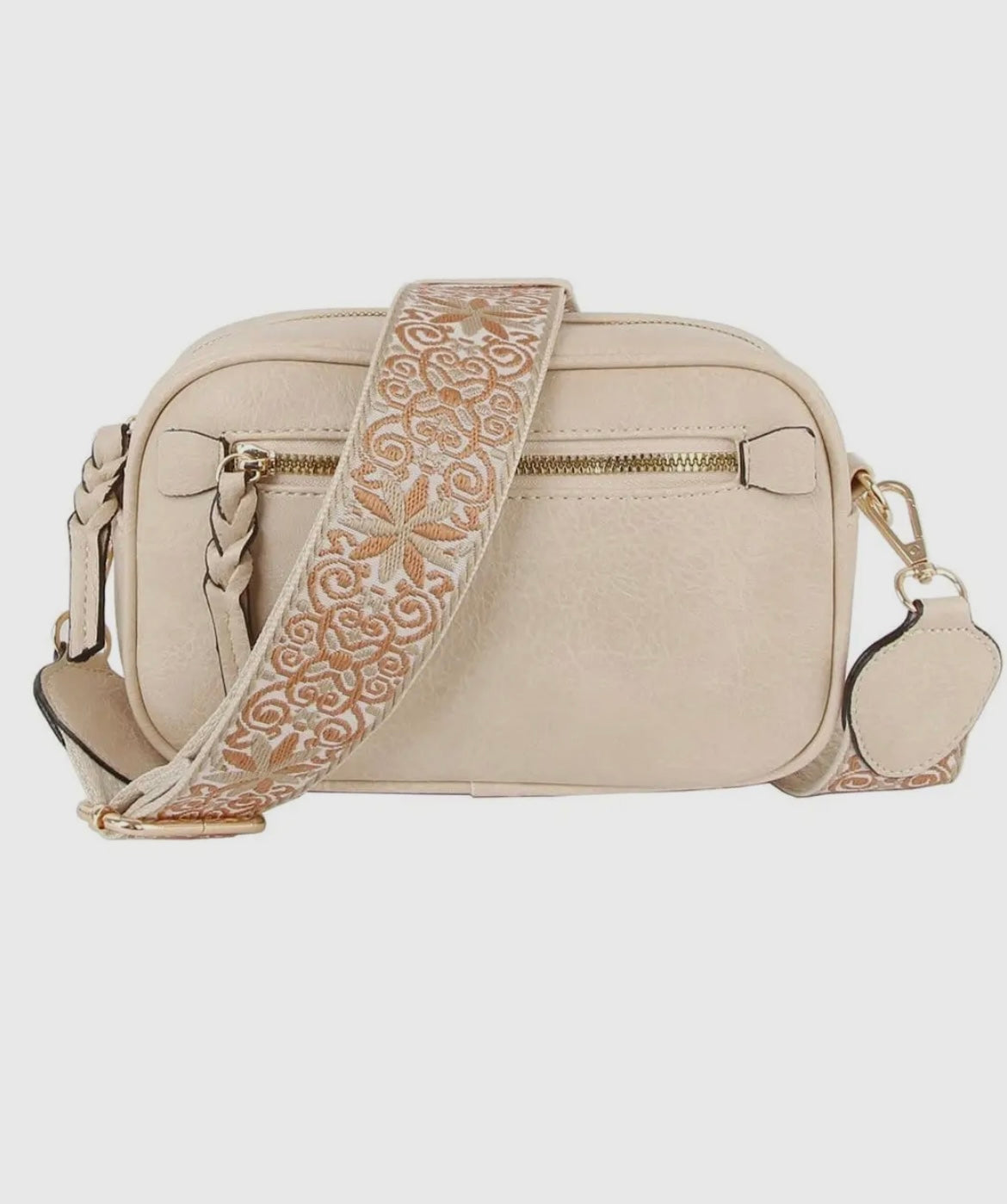 Boho Crossbody Bag with Guitar Strap