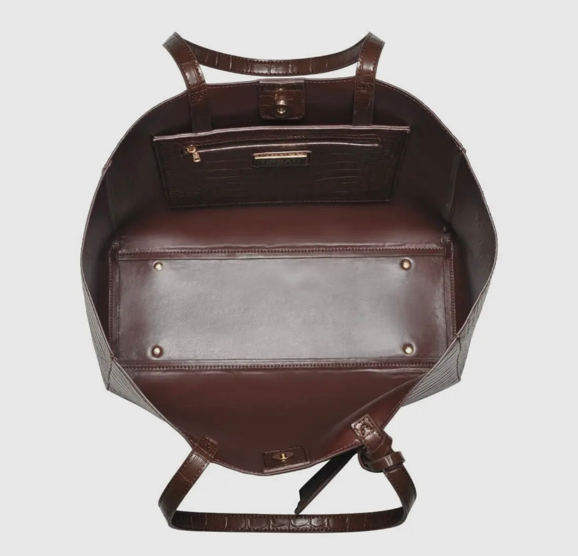 Vegan Leather Croc Print Tote Bag