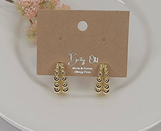 Ball Hoop Earrings