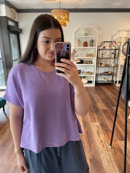 Lavender Oversized Knit Top