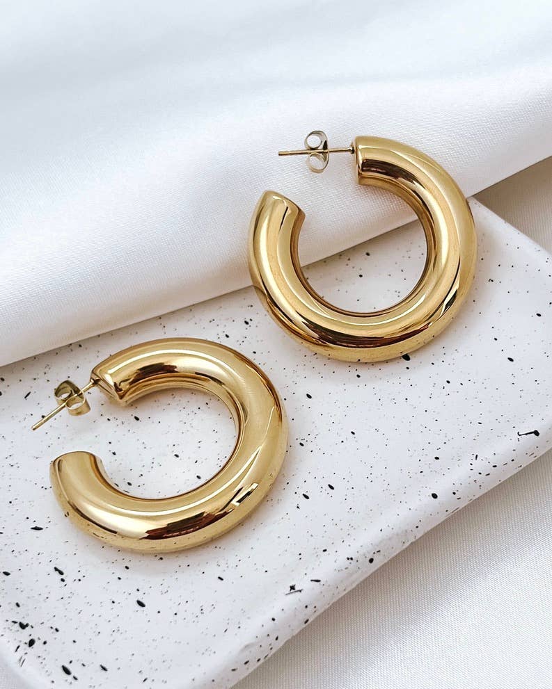 Efa Gold Hoop Earrings