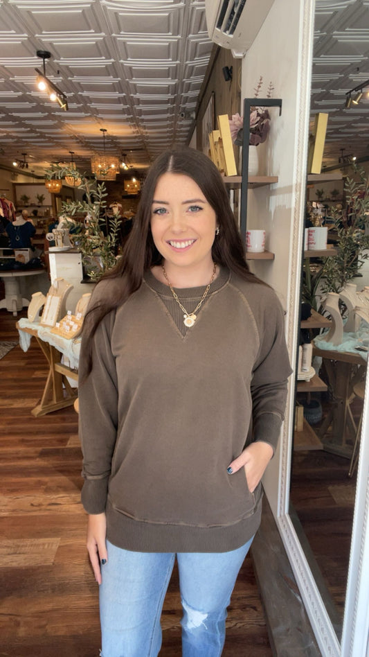 Brown French Terry Sweatshirt