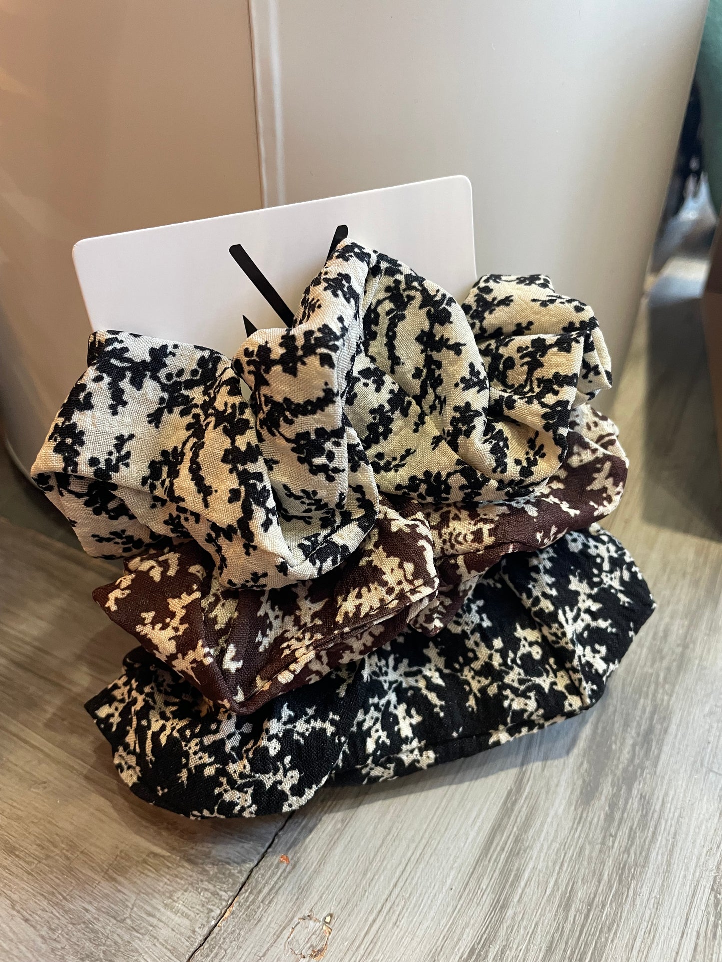 Floral Scrunchie Trio