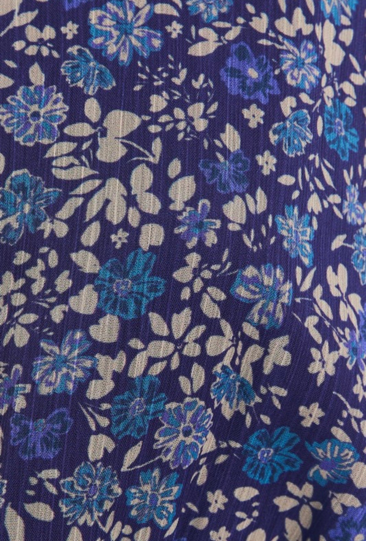 Navy and Taupe Floral Dress