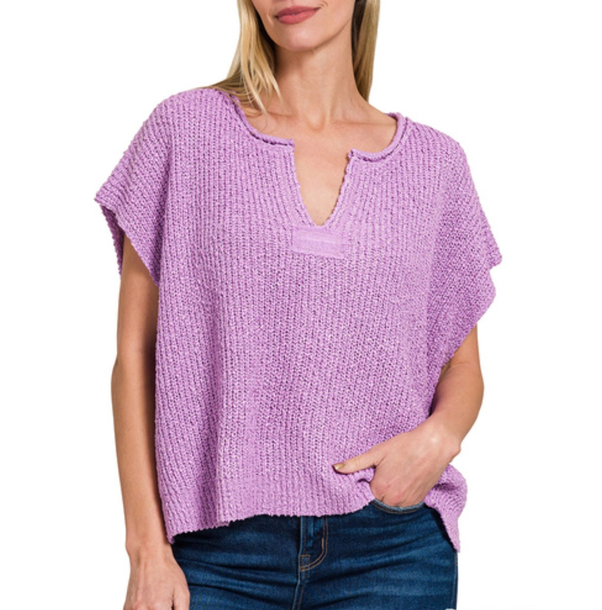 Lavender Knit Top