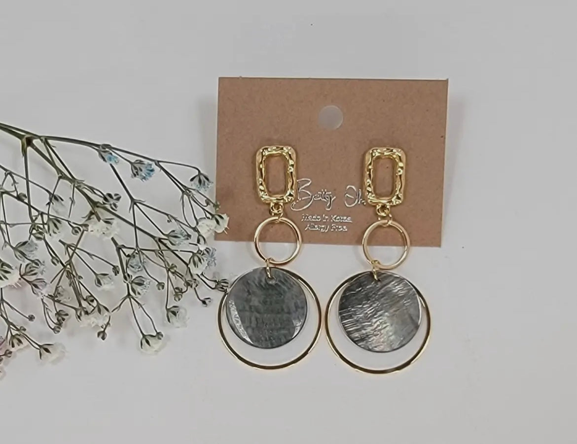 Abalone Shell Dangle Earrings