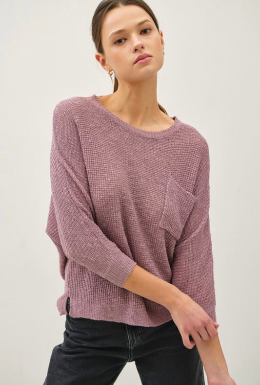 Iris Dolman Sleeve Lightweight Knit