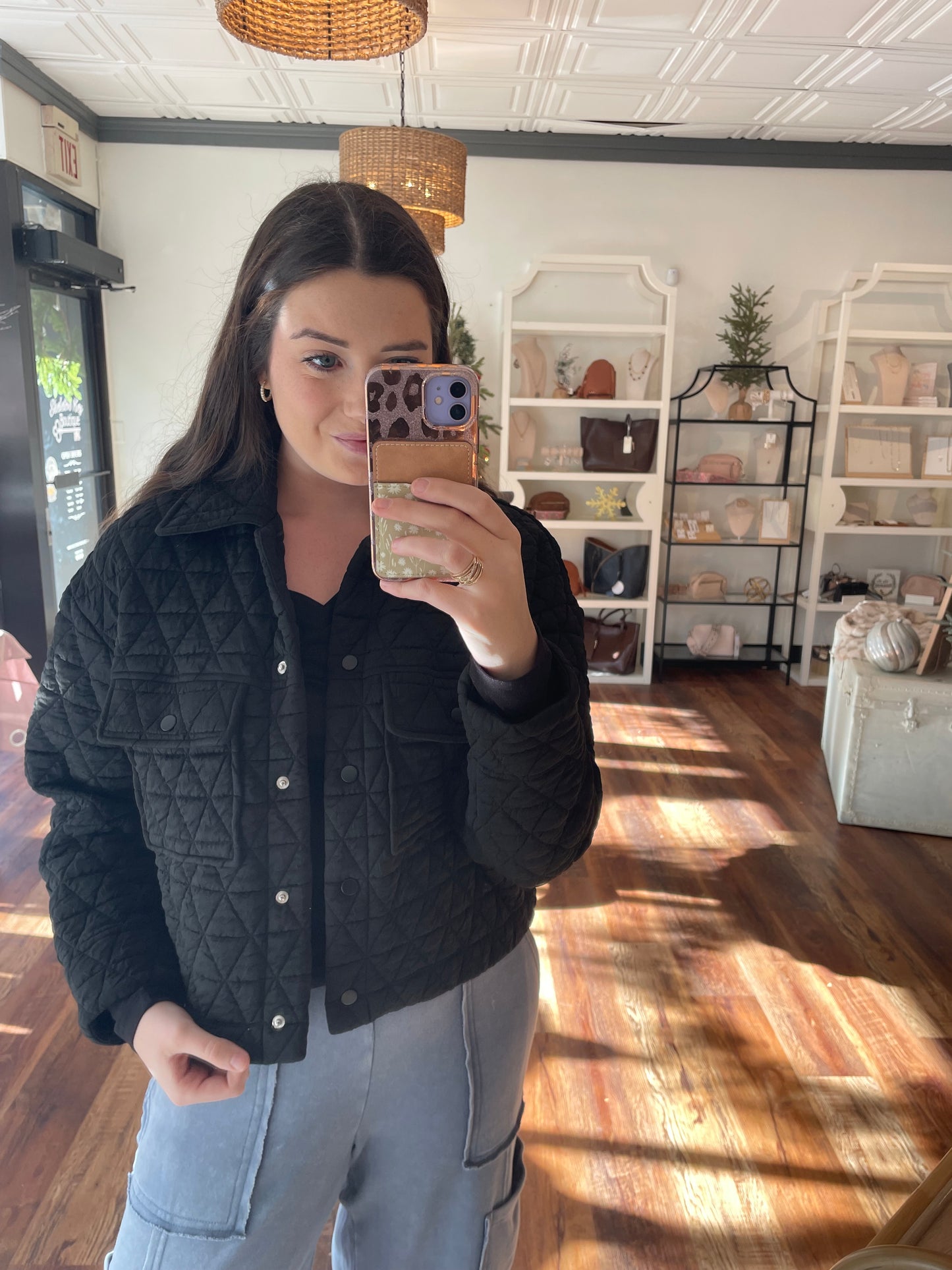 Black Quilted Jacket