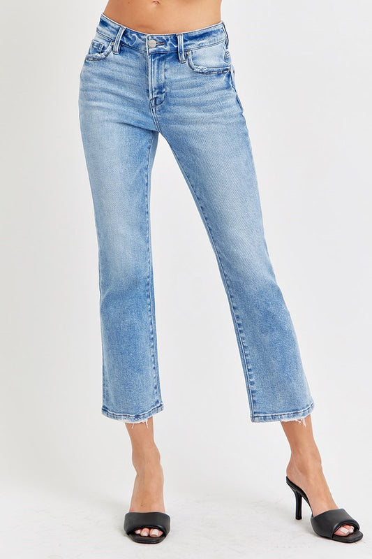 Light Wash Low-Rise Straight Jean