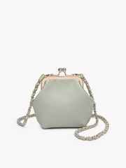 Green Cleo Coin Pouch Cross Body