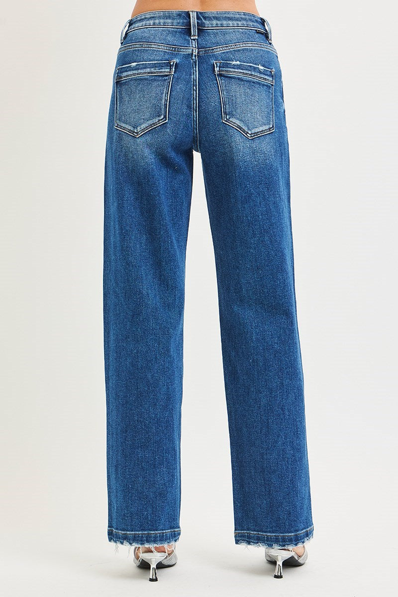 Slouchy Jeans with Side Seam Detail