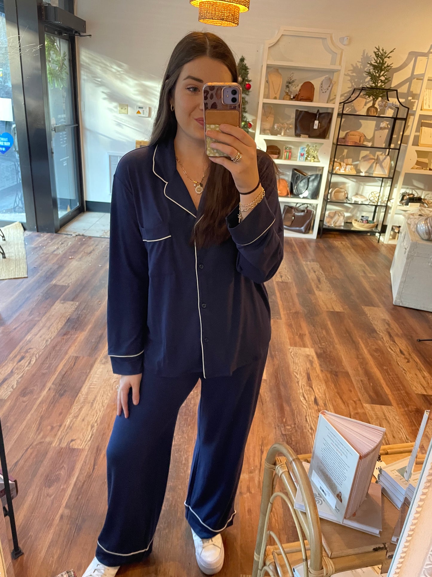 Navy Pajama Set