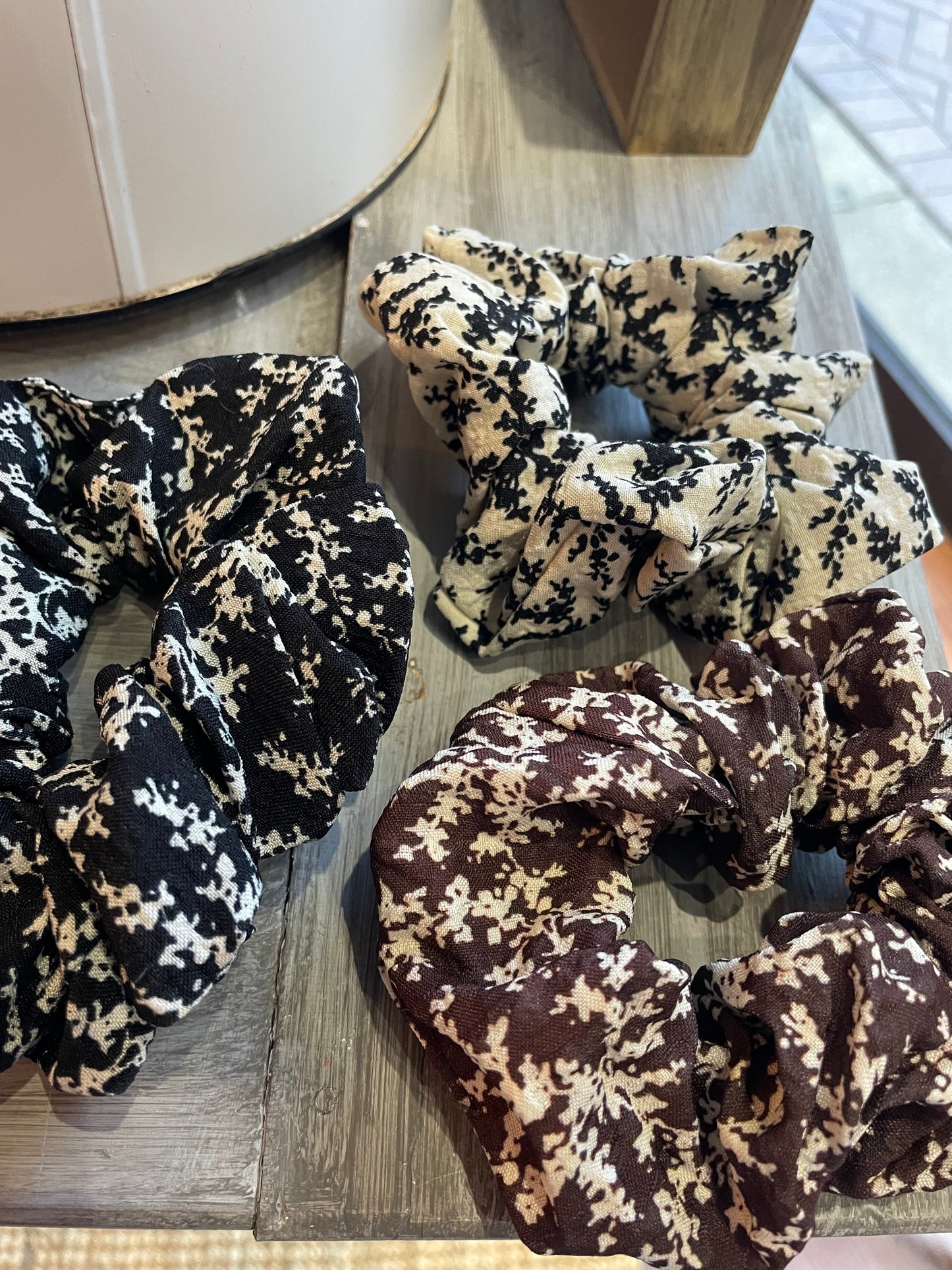 Floral Scrunchie Trio