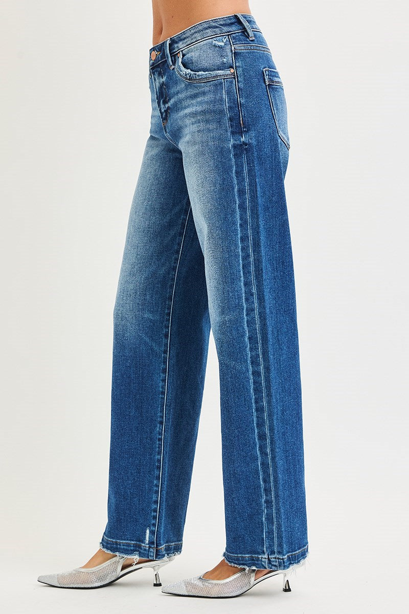 Slouchy Jeans with Side Seam Detail