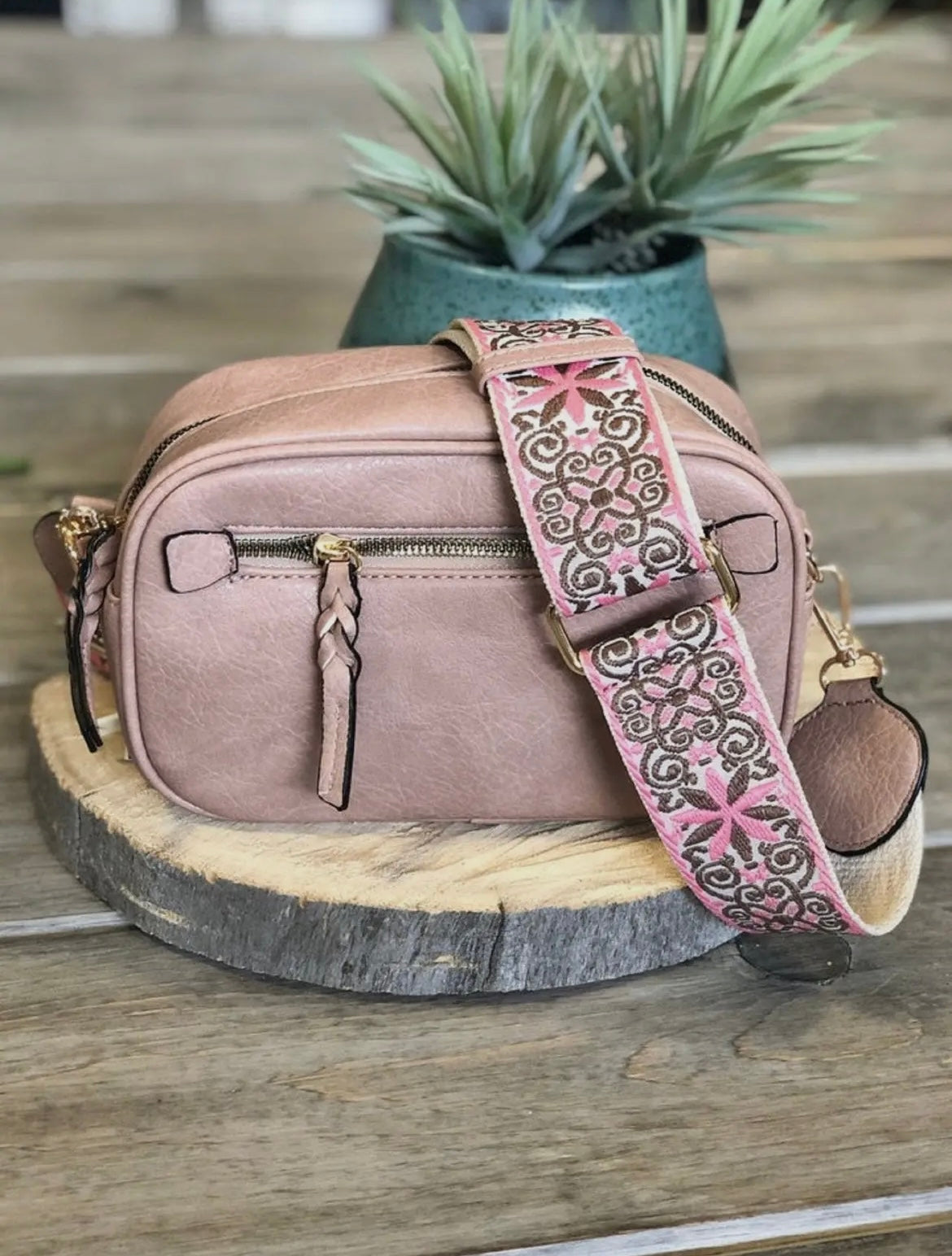 Boho Crossbody Bag with Guitar Strap