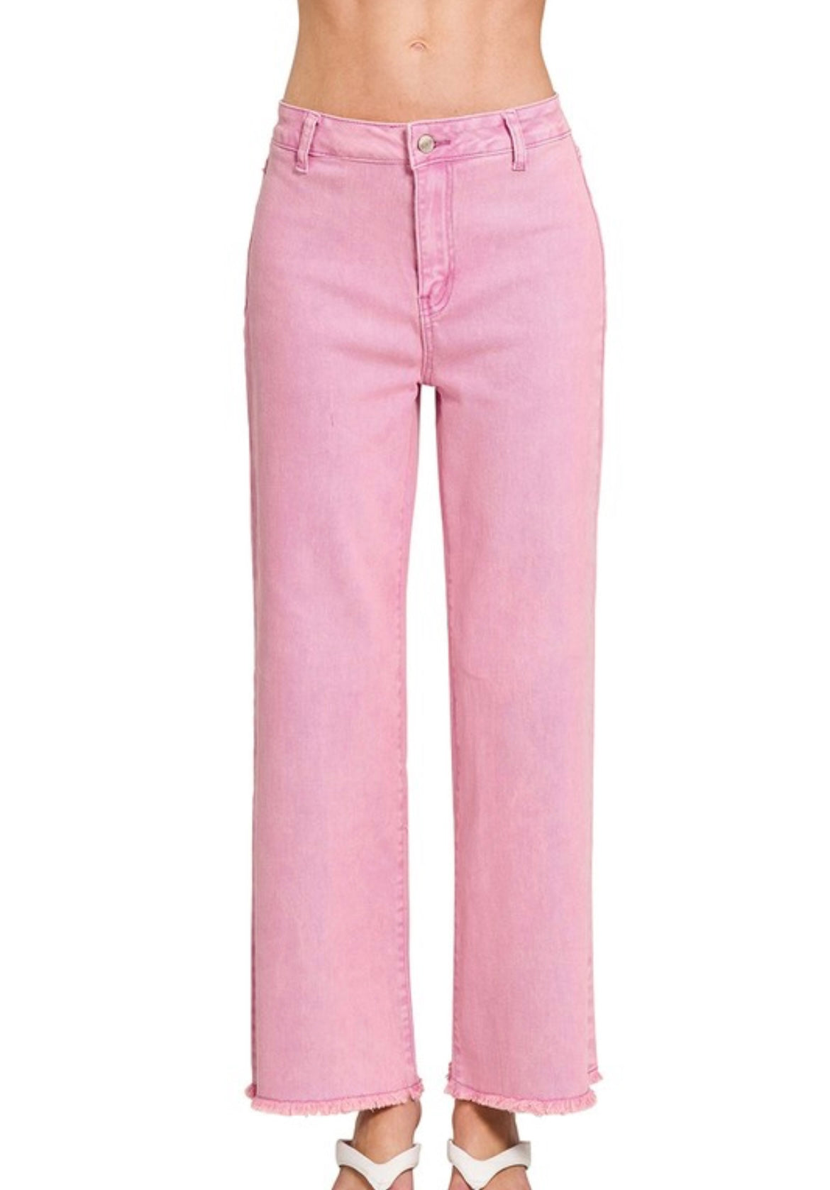 Mineral Wash Pink Colored Pants