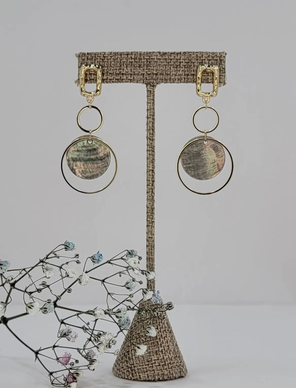 Abalone Shell Dangle Earrings