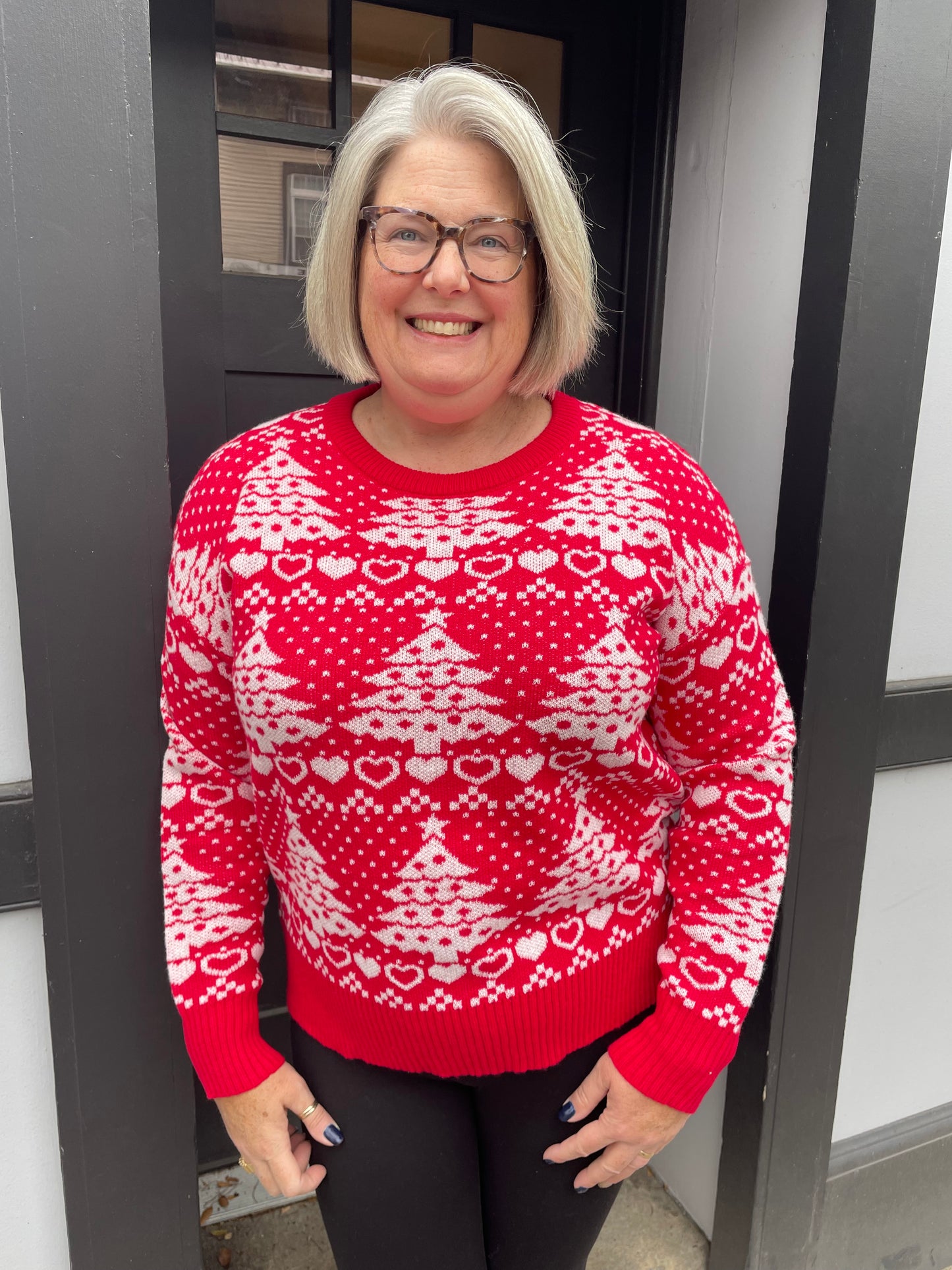 Red Christmas Tree Sweater