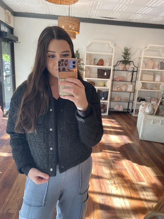 Black Quilted Jacket