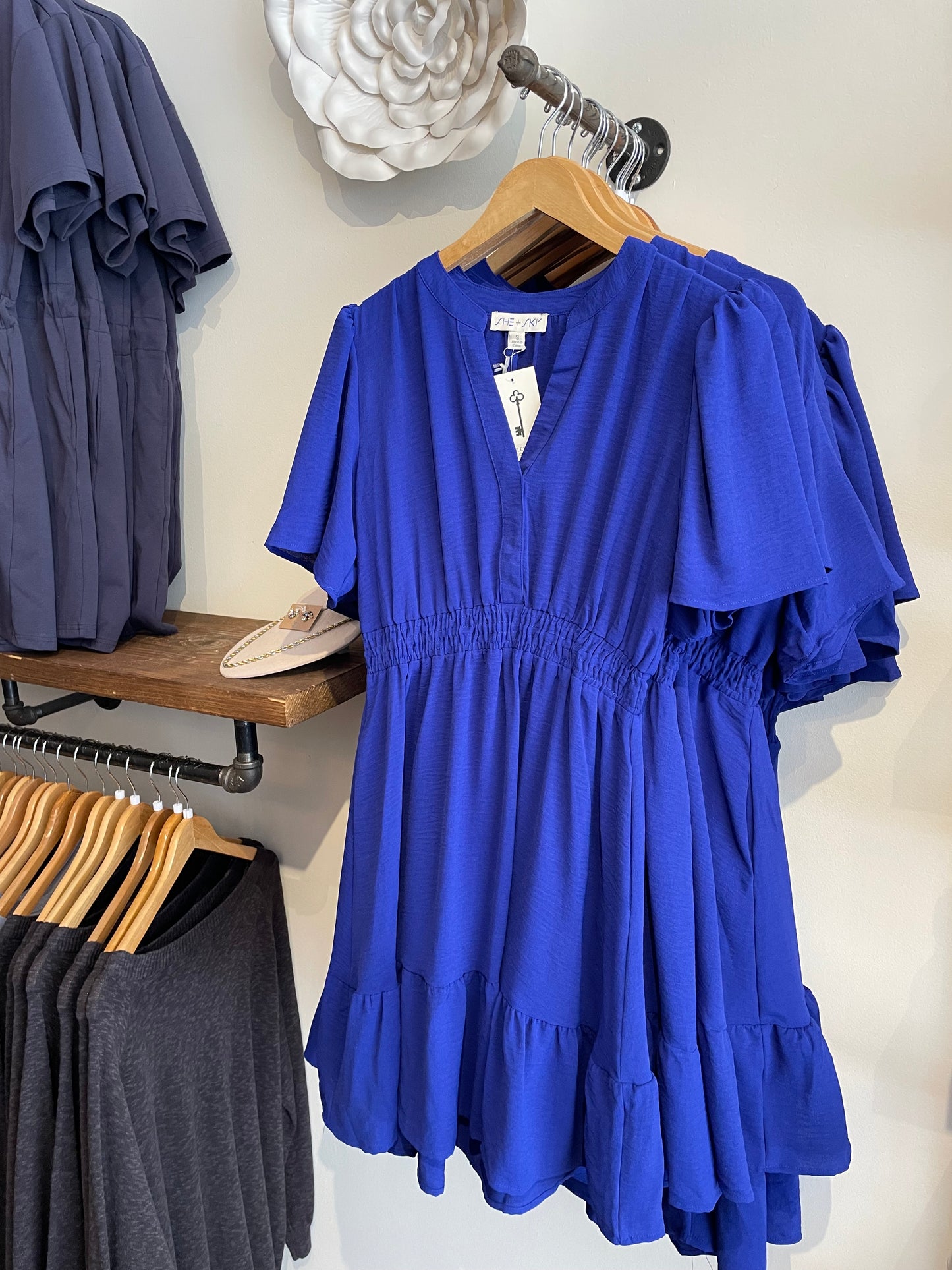 Royal Blue Dress with Pockets