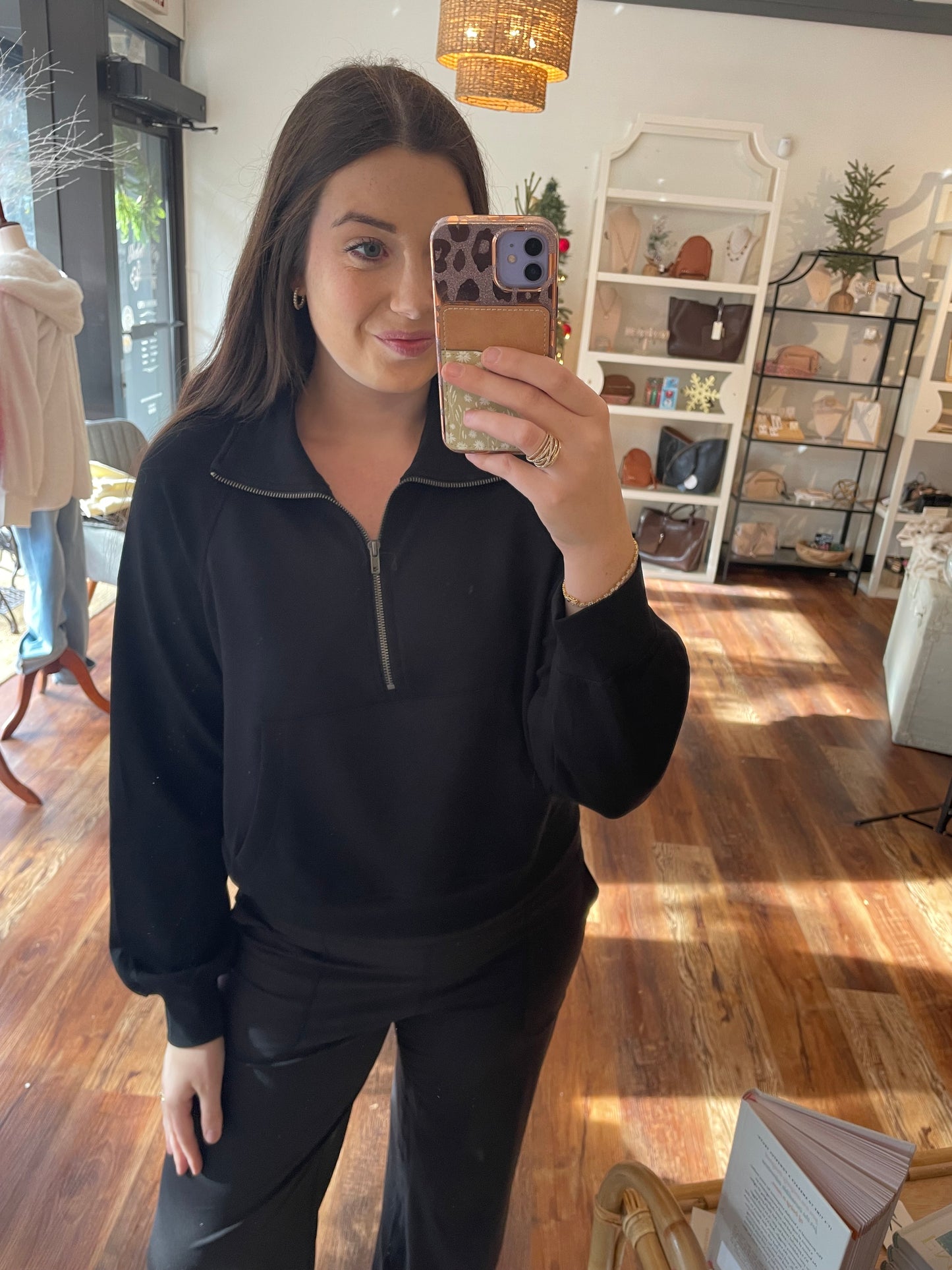 Black Scuba Quarter Zip