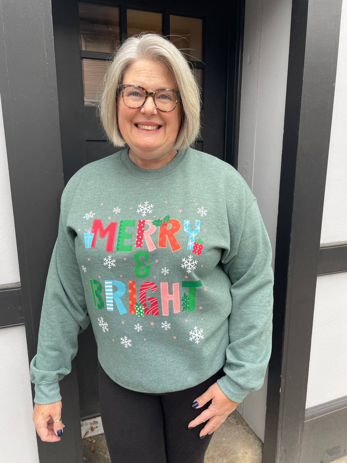 Merry and Bright Graphic Crewneck