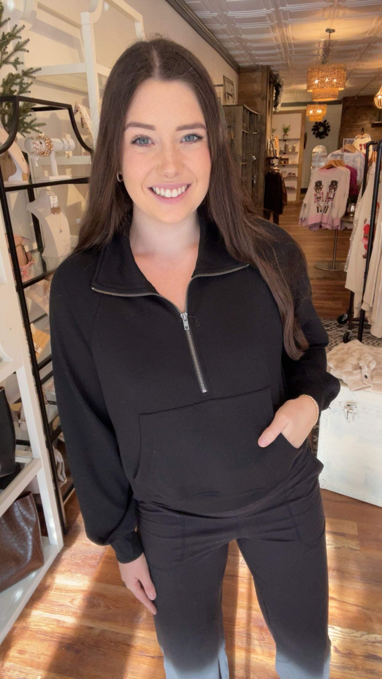 Black Scuba Quarter Zip