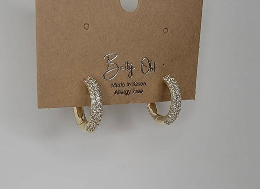 Small Sparkly Clicker Hoops