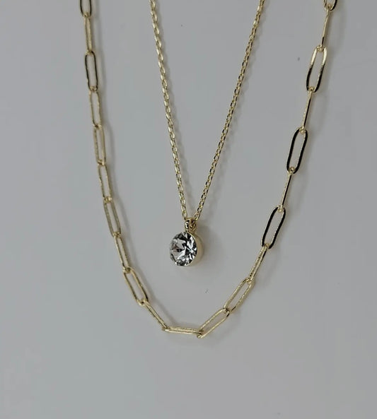 Double Chain Gold Necklace