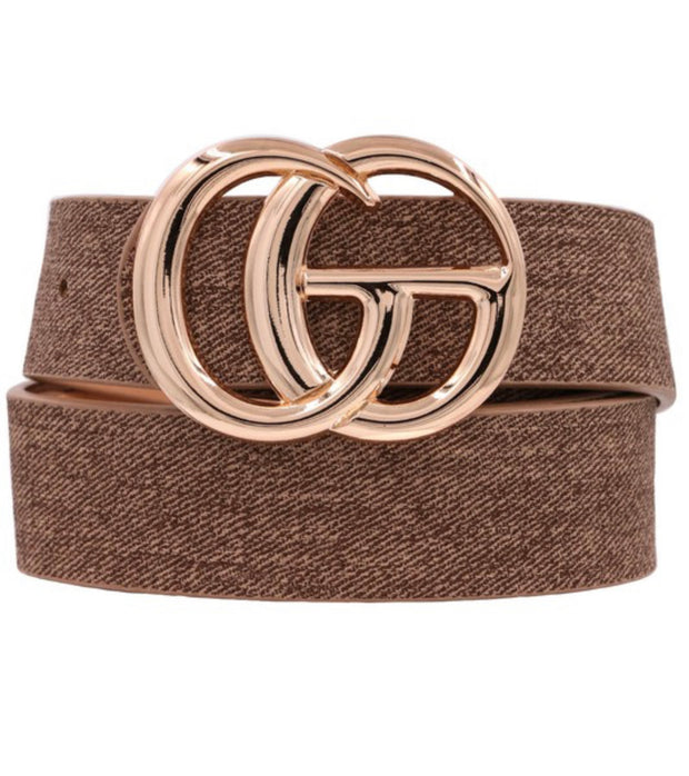 Brown Denim Belt