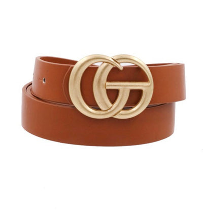 Brown Faux Leather Belt
