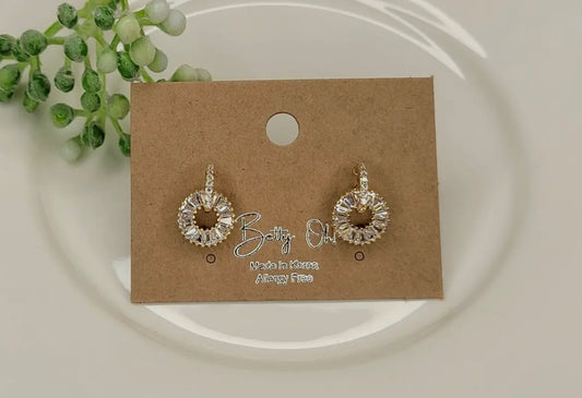 Sparkle Disk Dangle Earring