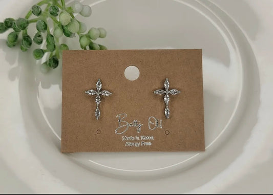 Cross Post Earrings