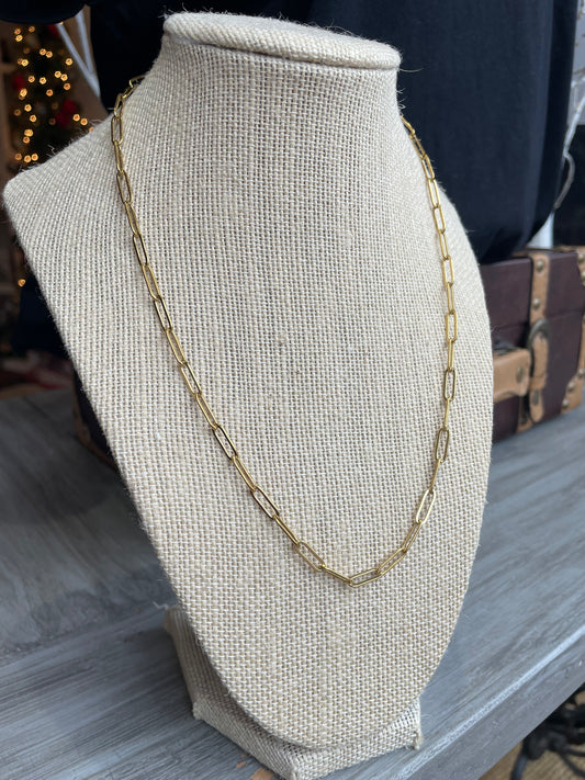 Stainless Steel Paperclip Necklace