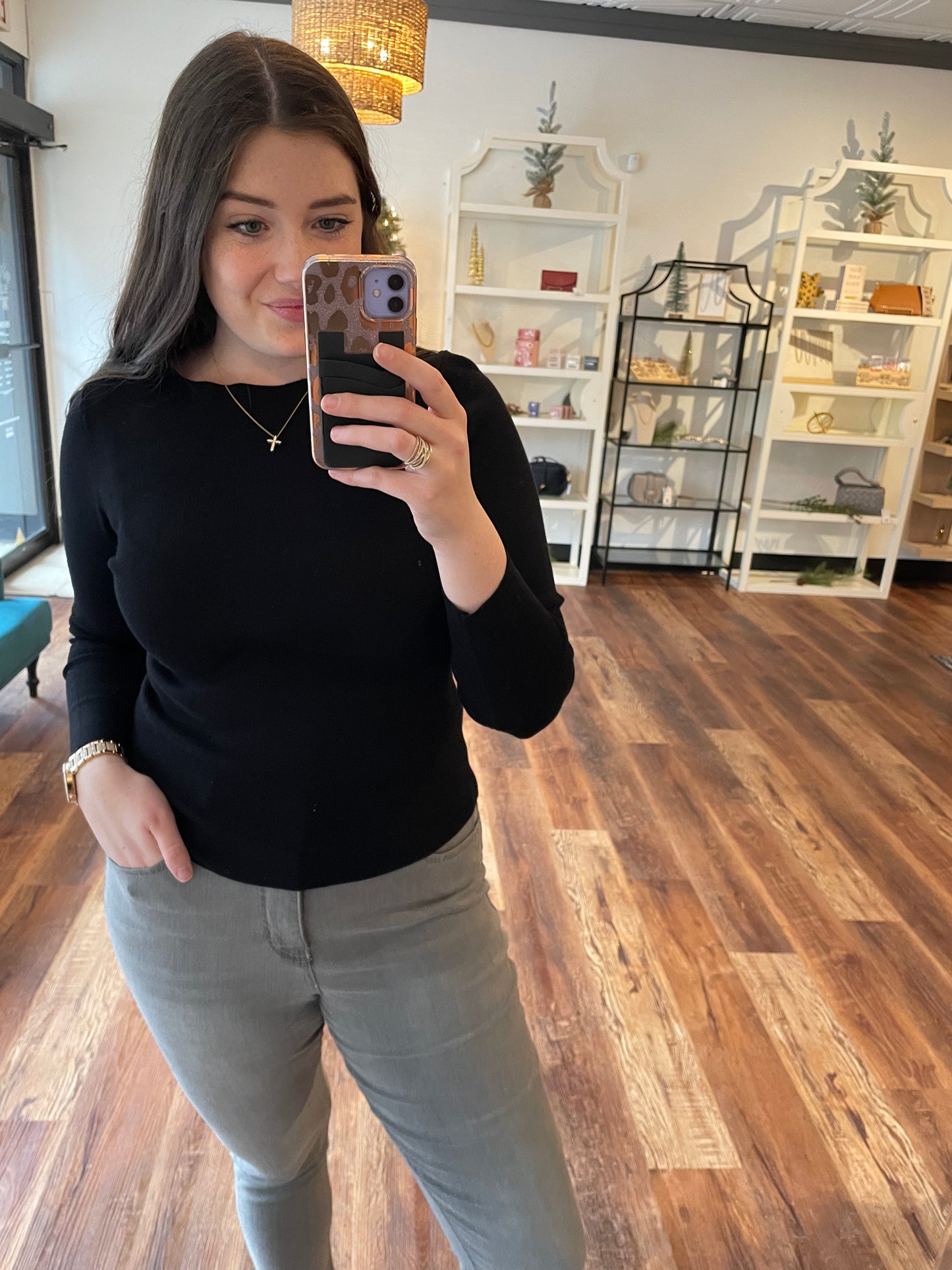 Black Boat Neck Sweater