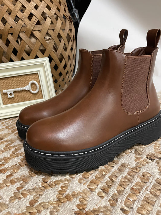 Chestnut Chunky Boots