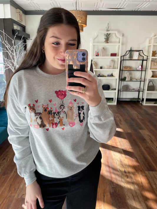 Dog Lover Valentine’s Pullover Sweatshirt